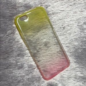 Clear Jelly Ombré Pink & Yellow IPhone 6 Case